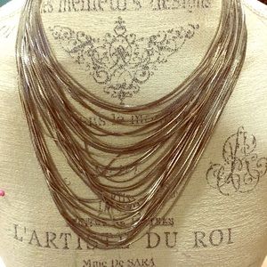 Silver multi chain necklace